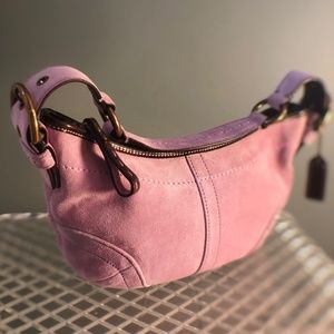 Violet Suede small COACH® hobo bag